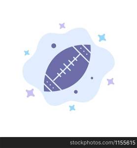 Ball, Football, Sport, Usa Blue Icon on Abstract Cloud Background