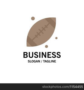 Ball, Football, Sport, Usa Business Logo Template. Flat Color