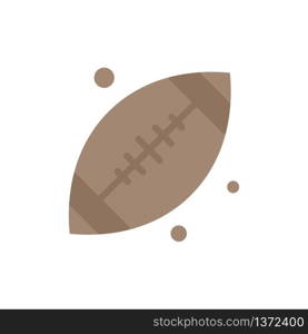 Ball, Football, Sport, Usa Flat Color Icon. Vector icon banner Template