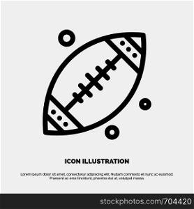 Ball, Football, Sport, Usa Line Icon Vector