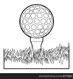 Ball for golf icon. Outline illustration of ball for golf vector icon for web. Ball for golf icon, outline style