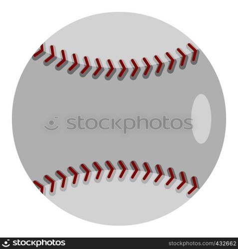Ball for playing baseball icon flat isolated on white background vector illustration. Ball for playing baseball icon isolated