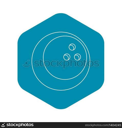 Ball for playing bowling icon. Outline illustration of ball for playing bowling vector icon for web. Ball for playing bowling icon, outline style