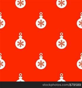 Ball for the Christmas tree pattern repeat seamless in orange color for any design. Vector geometric illustration. Ball for the Christmas tree pattern seamless