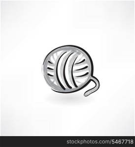 ball of yarn grunge icon