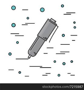 Ball pen isolated Icon. Think line icon. Vector illustration.