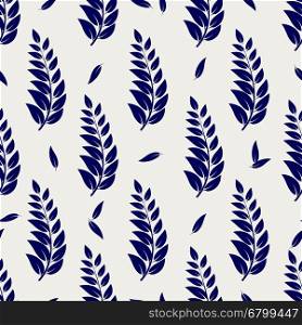 Ball pen seamless pattern with branches. Ball pen colors seamless pattern with branches and leaves. Vector illustration
