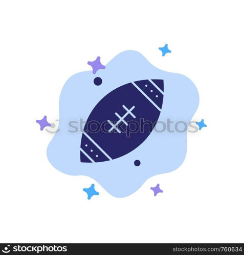 Ball, Rugby, Sports, Ireland Blue Icon on Abstract Cloud Background