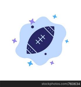 Ball, Rugby, Sports, Ireland Blue Icon on Abstract Cloud Background