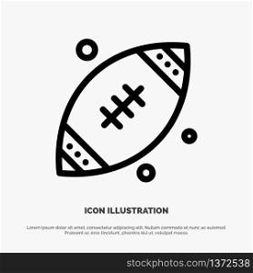Ball, Rugby, Sports, Ireland Line Icon Vector