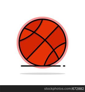 Ball, Sports, Game, Education Abstract Circle Background Flat color Icon