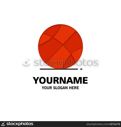 Ball, Sports, Game, Education Business Logo Template. Flat Color