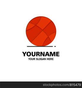 Ball, Sports, Game, Education Business Logo Template. Flat Color