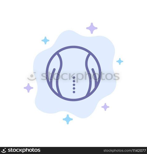 Ball, Tennis, Sport, Game Blue Icon on Abstract Cloud Background