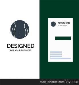 Ball, Tennis, Sport, Game Grey Logo Design and Business Card Template