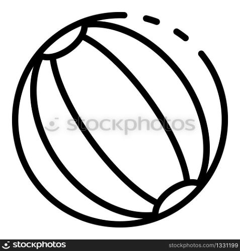 Ball toy icon. Outline ball toy vector icon for web design isolated on white background. Ball toy icon, outline style