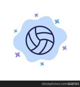 Ball, Volley, Volleyball, Sport Blue Icon on Abstract Cloud Background