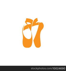 Ballerina shoe , ballet shoe logo icon design vector template