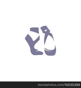 Ballerina shoe , ballet shoe logo icon design vector template