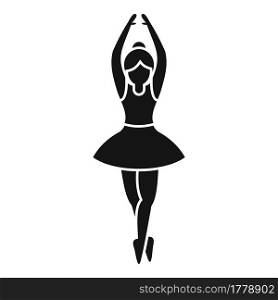 Ballerina training icon simple vector. Ballet dance girl. Tutu class dancer. Ballerina training icon simple vector. Ballet dance girl