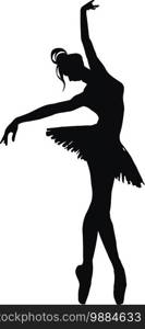 Ballet Art Silhouette vector illustration