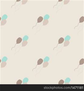 Ballon seamless pattern on light background in vintage style. Air ballons endless wallpaper. Design for fabric, textile print, wrapping paper, cover. Modern vector illustration. Ballon seamless pattern on light background in vintage style. Air ballons endless wallpaper.