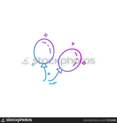 Ballons icon design vector