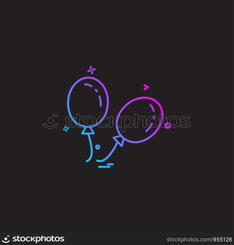 Ballons icon design vector