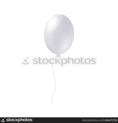 Balloon 3 D with white. Festive balloon for American Independence Day 4th of July or Birthday.