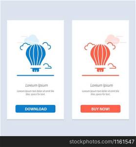 Balloon, Air, Air, Hot Blue and Red Download and Buy Now web Widget Card Template