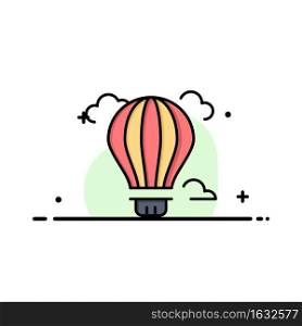 Balloon, Air, Air, Hot Business Logo Template. Flat Color