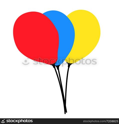 Balloon beautiful inflatable on a white background.. Balloon beautiful inflatable on a white background