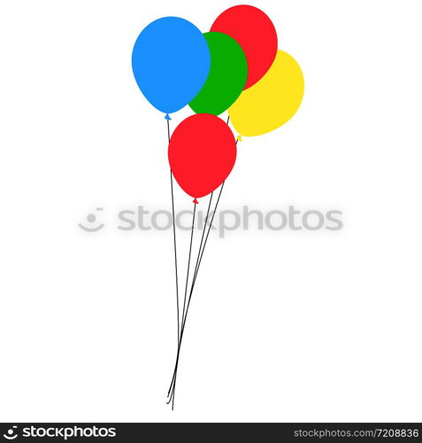 Balloon beautiful inflatable on a white background.. Balloon beautiful inflatable on a white background