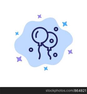 Balloon, Easter, Nature Blue Icon on Abstract Cloud Background