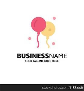 Balloon, Easter, Nature Business Logo Template. Flat Color