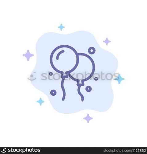 Balloon, Fly, Canada Blue Icon on Abstract Cloud Background