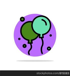 Balloon, Fly, Ireland Abstract Circle Background Flat color Icon