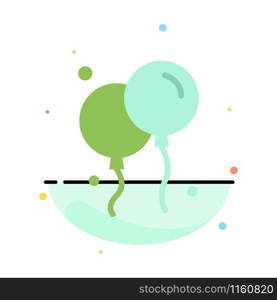 Balloon, Fly, Ireland Abstract Flat Color Icon Template