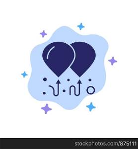 Balloon, Fly, Motivation Blue Icon on Abstract Cloud Background