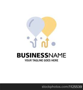 Balloon, Fly, Motivation Business Logo Template. Flat Color