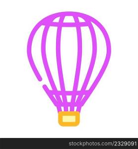 balloon flying transport color icon vector. balloon flying transport sign. isolated symbol illustration. balloon flying transport color icon vector illustration