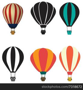 Balloon Flying Vector Set
