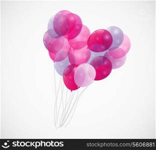 Balloon Heart Vector Illustration Background