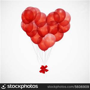 Balloon Heart Vector Illustration Background