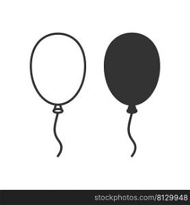Balloon icon. Air balon illustration symbol. Sign party decoration vector.