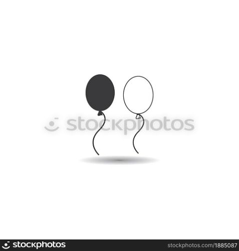 Balloon icon clipart. Balloon icon image.illustration design template.