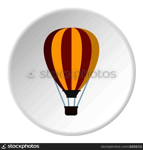 Balloon icon in flat circle isolated on white background vector illustration for web. Balloon icon circle