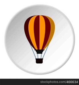 Balloon icon in flat circle isolated on white background vector illustration for web. Balloon icon circle
