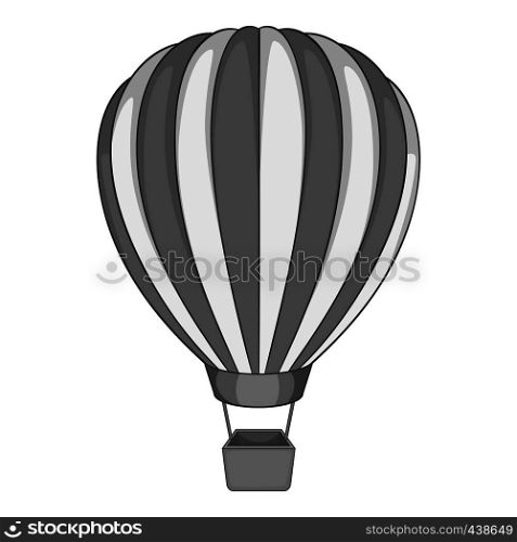Balloon icon in monochrome style isolated on white background vector illustration. Balloon icon monochrome