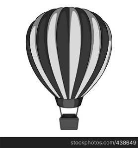 Balloon icon in monochrome style isolated on white background vector illustration. Balloon icon monochrome